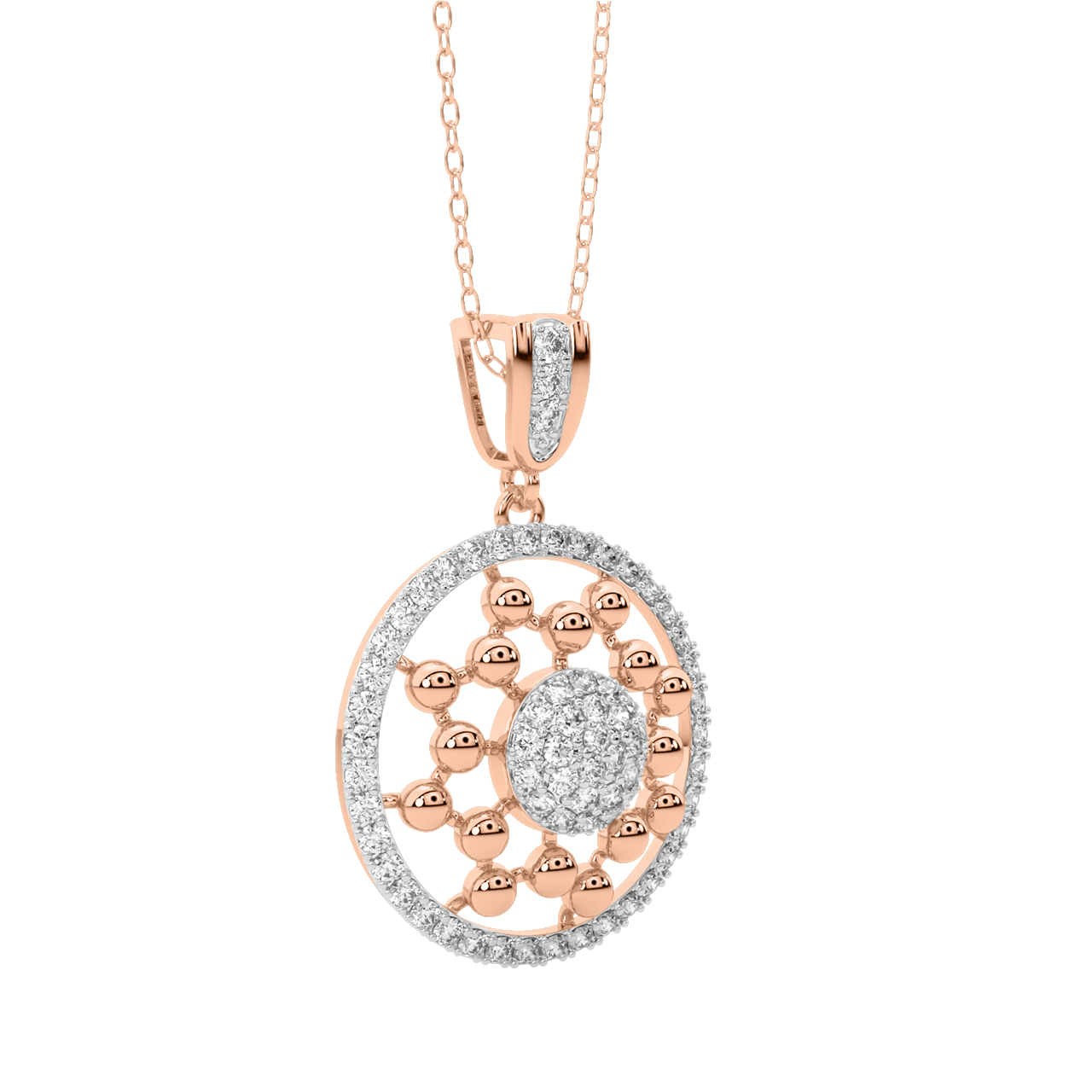 Ailani Round Diamond Office Wear Pendant